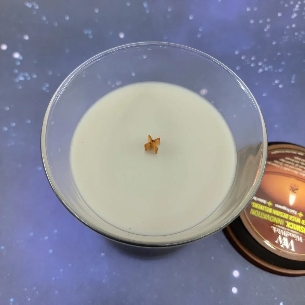 WoodWick Trilogy Vanilla Sea Salt Palm Leaf Sand Driftwood 9.7 Oz Jar Candle New